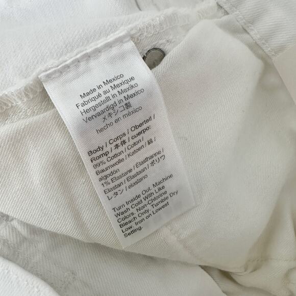 J.Crew Slim Wide Leg Jean White High Waisted Classic Stretch Denim US 28 NWT - Picture 13 of 16